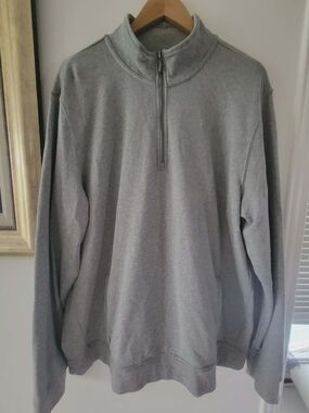 George Men's Light Gray Half-Zip Pullover Sweater